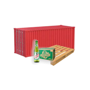 Contenedor Pallets Cerveza Cristal Botella