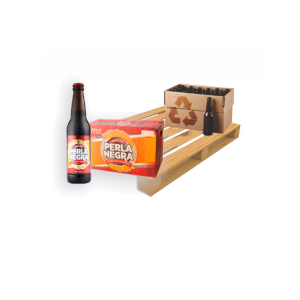 Pallets Malta Perla Negra Botella con Retorno de Vacío