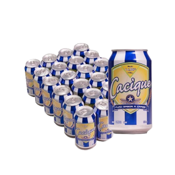 Cerveza Cacique, 24 latas de 355ml, ALC 4.5% VOL