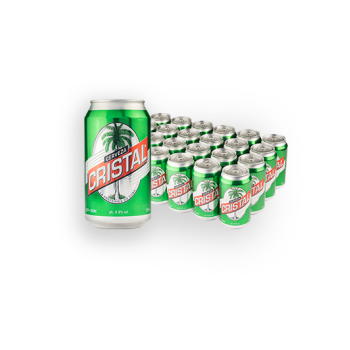 Cerveza Cristal, 24 latas de 355ml,  ALC 4.9% VOL