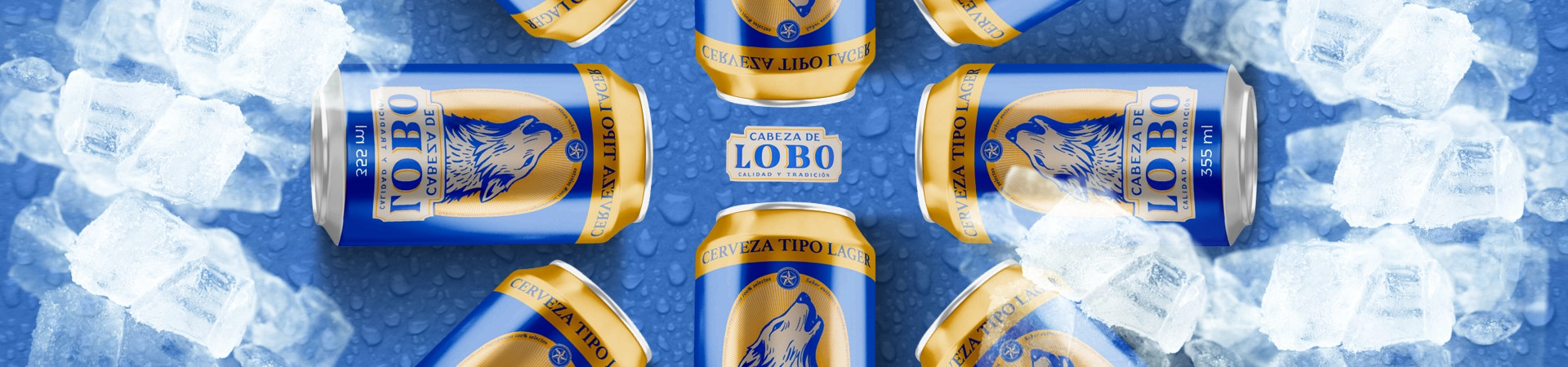 Cerveza Cabeza de Lobo, latas de 355ml